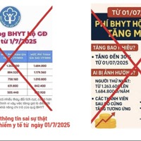 Thông tin tăng mức đóng BHYT 6% từ ngày 1/7/2025 là sai sự thật