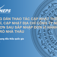 Cập nhật thông tin mới của nhà thầu, nhà đầu tư trên Hệ thống mạng đấu thầu quốc gia