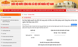 Chậm nhất ngày 3/6, Bộ Tư pháp trình Chính phủ Báo cáo tổng hợp chung lấy ý kiến Nhân dân về sửa Hiến pháp