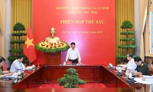 Chùm ảnh: Chủ tịch nước Lương Cường chủ trì Phiên họp thứ sáu Hội đồng Quốc phòng và An ninh nhiệm kỳ 2021-2026