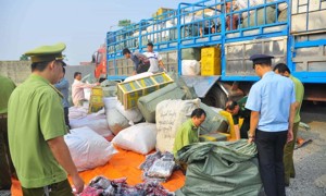 Tiếp tục đẩy mạnh cao điểm ngăn chặn buôn lậu, gian lận thương mại