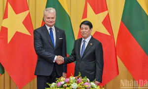 Chùm ảnh: Chủ tịch nước Lương Cường chủ trì lễ đón, hội đàm với Tổng thống Litva Gitanas Nauseda