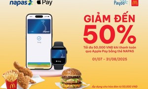 NAPAS Apple Pay: ưu đãi 50% khi thanh toán từ McDonald's