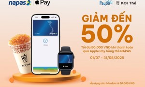 NAPAS APPLE PAY giảm đến 50% tại KOI THÉ