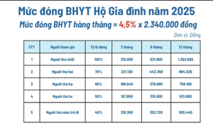 Chính thức giữ nguyên mức đóng bảo hiểm y tế bằng 4,5% lương cơ sở