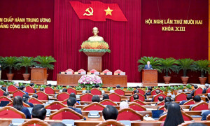 Chùm ảnh: Bế mạc Hội nghị lần thứ 12 Ban Chấp hành Trung ương Đảng khóa XIII