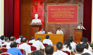 Chủ tịch nước Lương Cường dự sinh hoạt chuyên đề tại Chi bộ thôn Quảng Chính 6, xã Quảng Hà, tỉnh Quảng Ninh