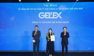 Gelex 2 năm liên tiếp lọt Top 50 Công ty đại chúng uy tín và hiệu quả năm 2025