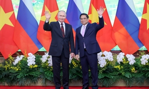 Một số hình ảnh Thủ tướng Phạm Minh Chính và Tổng thống Putin tại Văn phòng Chính phủ