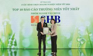 SHB lần thứ 4 được vinh danh trong TOP 10 doanh nghiệp có Báo cáo thường niên tốt nhất ngành Tài chính