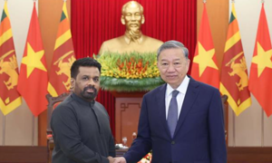 Tổng Bí thư Tô Lâm tiếp Tổng thống Sri Lanka