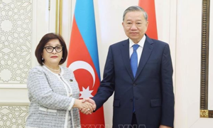 Tổng Bí thư Tô Lâm hội kiến Chủ tịch Quốc hội Azerbaijan