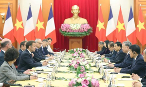 Tổng Bí thư Tô Lâm hội kiến Tổng thống Pháp Emmanuel Macron