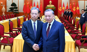 Tổng Bí thư Tô Lâm tiếp Ủy viên trưởng Nhân đại toàn bongdaso tin tức Trung bongdaso tin tức Triệu Lạc Tế