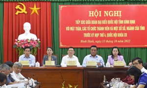 Chùm ảnh Bộ trưởng Bộ Tài chính Hồ Đức Phớc tiếp xúc cử tri tại Bình Định