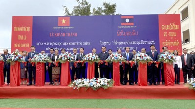 Bộ Tài chính Việt Nam - Lào khánh thành dự án Học viện Kinh tế - Tài chính Đông Khăm Xạng giai đoạn 3