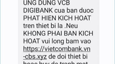 Cảnh báo giả mạo SMS thương hiệu Vietcombank