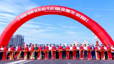 Thủ tướng Phạm Minh Chính dự lễ khánh thành cầu Vĩnh Tuy giai đoạn 2