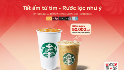 Techcombank hợp tác Starbucks Vietnam triển khai chương trình “Tết ấm từ tim – Rước lộc như ý”