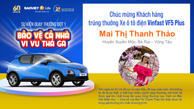 Bảo Việt Nhân thọ trao giải thưởng ô tô đầu tiên của Chương trình tri ân lớn nhất năm