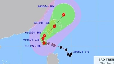 Bão số 5 (Krathon) có sức gió trên cấp 17, di chuyển theo hướng Tây Tây Bắc