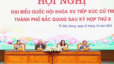 Phó Thủ tướng Thường trực Chính phủ Nguyễn Hòa Bình tiếp xúc cử tri Bắc Giang