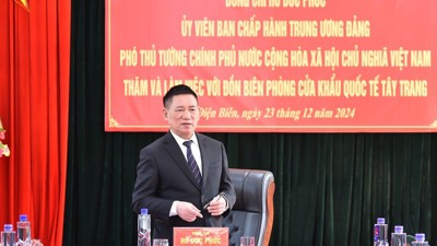 Phó Thủ tướng Hồ Đức Phớc thăm và làm việc với Đồn Biên phòng Cửa khẩu quốc tế Tây Trang, Điện Biên