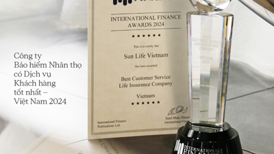 Sun Life Việt Nam nhận giải thưởng Công ty Bảo hiểm Nhân thọ có dịch vụ khách hàng tốt nhất năm 2024