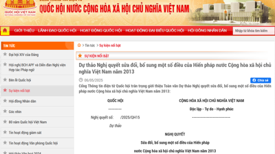 Chậm nhất ngày 3/6, Bộ Tư pháp trình bongdaso com tv phủ Báo cáo tổng hợp chung lấy ý kiến Nhân dân về sửa Hiến pháp