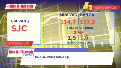 VIDEO: Giá vàng trong nước tiếp đà giảm theo thế giới
