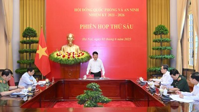 Chùm ảnh: Chủ tịch nước Lương Cường chủ trì Phiên họp thứ sáu Hội đồng Quốc phòng và An ninh nhiệm kỳ 2021-2026