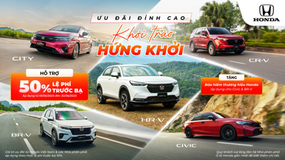Honda Việt Nam tặng 50% lệ phí trước bạ cho khách mua ô tô trong tháng 6