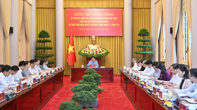 Chủ tịch nước Lương Cường làm việc với Tỉnh ủy Quảng Ninh về thực hiện Nghị quyết Trung ương 11
