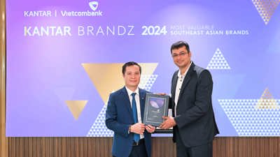 Vietcombank lọt Top 30 thương hiệu giá trị nhất Đông Nam Á do Kantar công bố