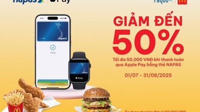 NAPAS Apple Pay: ưu đãi 50% khi thanh toán từ McDonald's