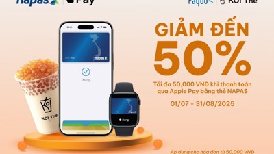 NAPAS APPLE PAY giảm đến 50% tại KOI THÉ