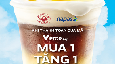 Mua 1 tặng 1 tại Highlands khi thanh toán bằng VIETQRPay