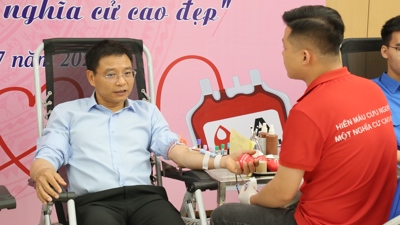 Chùm ảnh: Sôi nổi ngày hội hiến máu tình nguyện tại Bộ Tài chính
