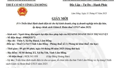 Lâm Đồng: Xuất hiện tình trạng giả mạo cơ bongdaso net thuế để lừa đảo