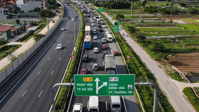 Từ 15/8: Cao tốc Hà Nội – Hải Phòng và Pháp Vân – Cầu Giẽ thí điểm tổ chức lại phân làn, quy định tốc độ 
