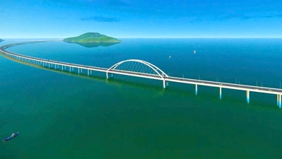 Cầu vượt biển dài nhất Việt Nam ở Cà Mau