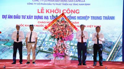 Khởi công KCN Trung Thành quy mô 200ha – Động lực mới cho phát triển kinh tế, xã hội tỉnh Ninh Bình