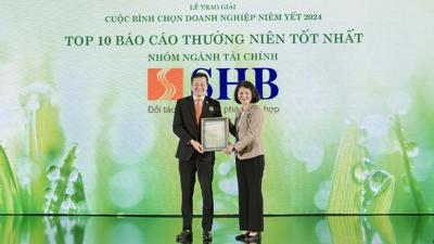 SHB lần thứ 4 được vinh danh trong TOP 10 doanh nghiệp có Báo cáo thường niên tốt nhất ngành Tài chính