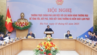 Thủ tướng chủ trì Hội nghị Thường trực Chính phủ làm việc với các ngân hàng thương mại