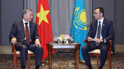 Tổng Bí thư Tô Lâm hội kiến Chủ tịch Thượng viện Kazakhstan
