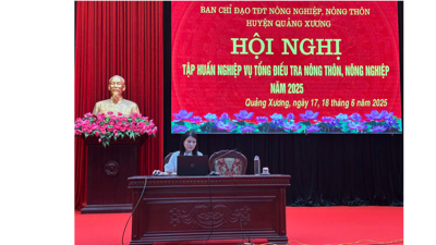 Quảng Xương hoàn tất công tác tập huấn nghiệp vụ, sẵn sàng cho Tổng điều tra Nông thôn, Nông nghiệp năm 2025