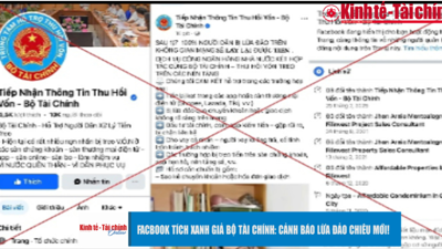 Facebook tích xanh giả Bộ Tài chính: Cảnh báo lừa đảo chiêu mới!
