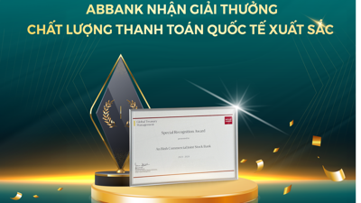 ABBANK được vinh danh ngân hàng có chất lượng thanh toán quốc tế xuất sắc