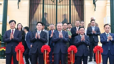 Tổng Bí thư Tô Lâm dự Lễ bàn giao công trình Tòa nhà Bắc Bộ Phủ, số 2 Lê Thạch