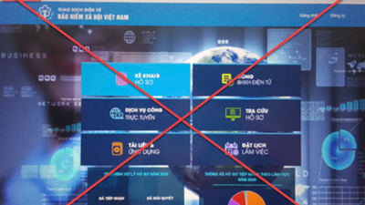 Cảnh báo website giả mạo Cổng dịch vụ công trực tuyến Bảo hiểm xã hội Việt Nam